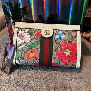 Gucci surpeme ophidia flora chain bag